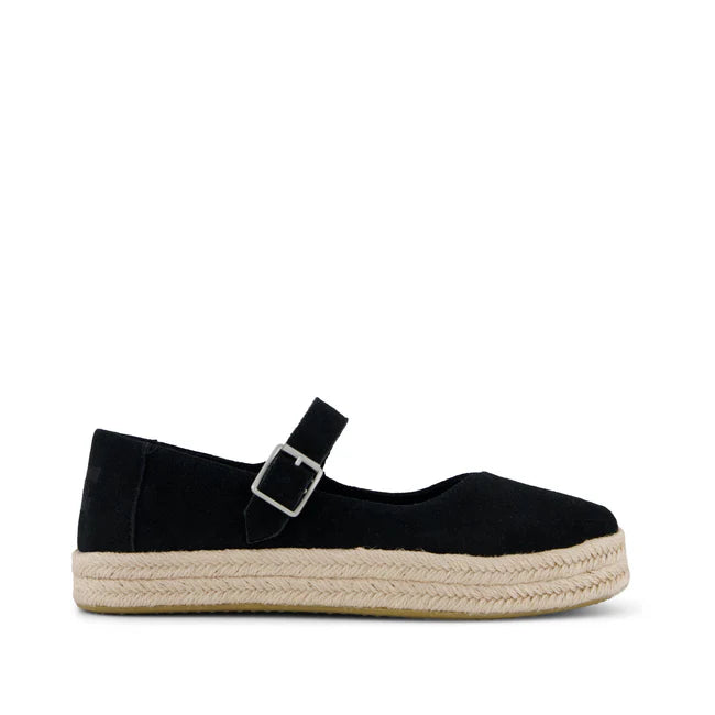 TOMS Carolina Mary Jane Espadrille Shoes Black 3
