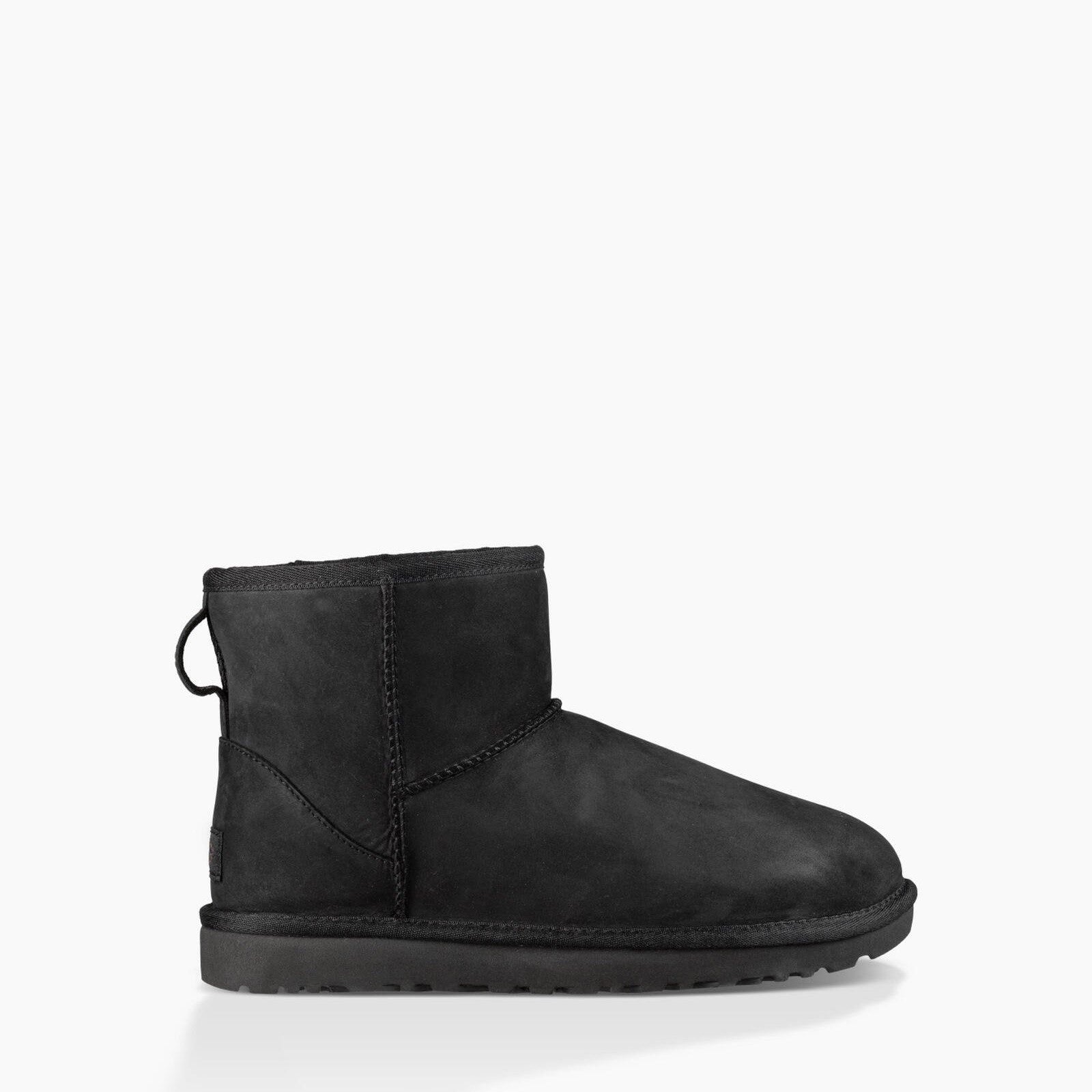 Black ugg 2025 boots with buckle