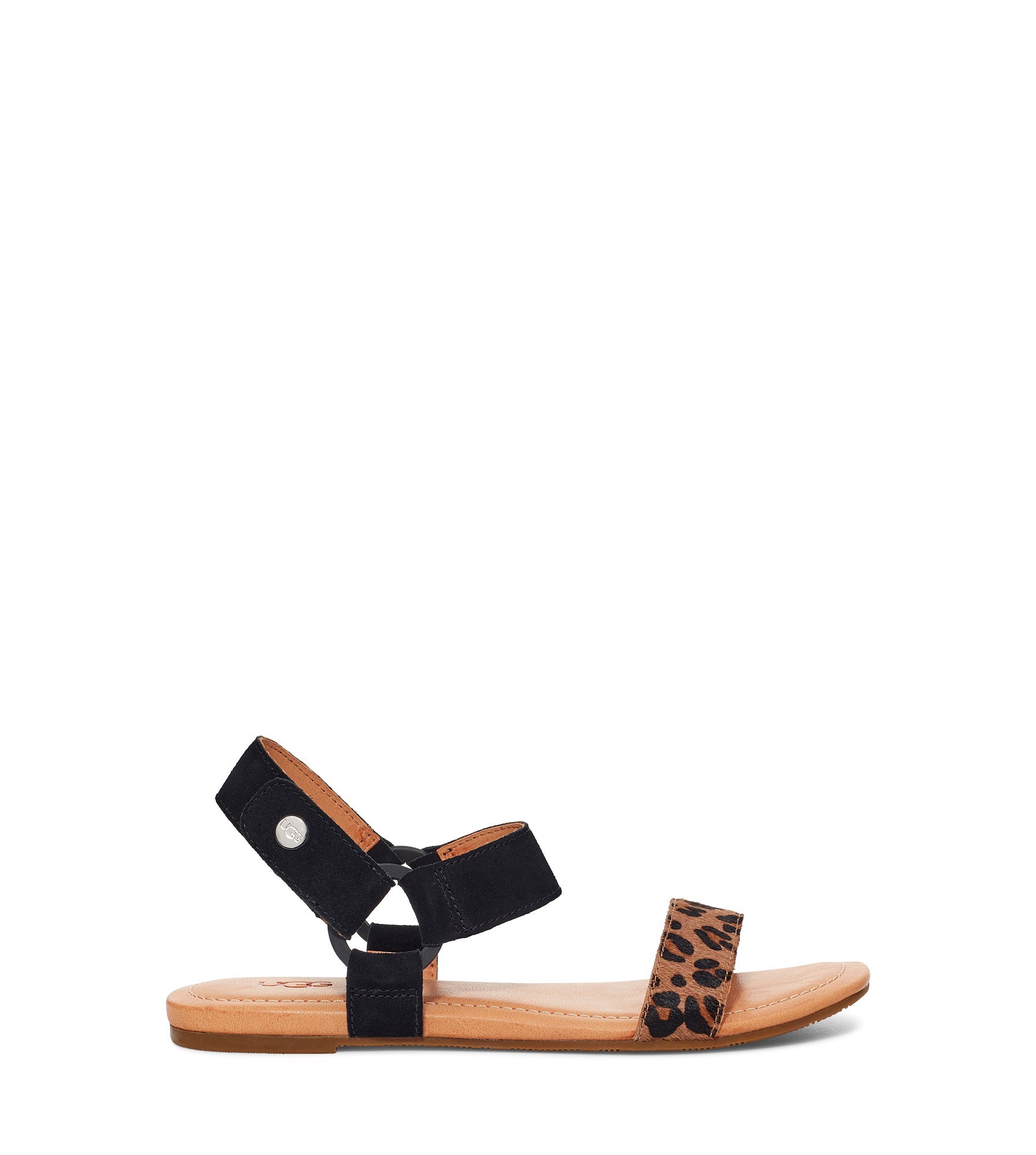UGG UGG Rynell Leopard Sandal Black/Tan 3 