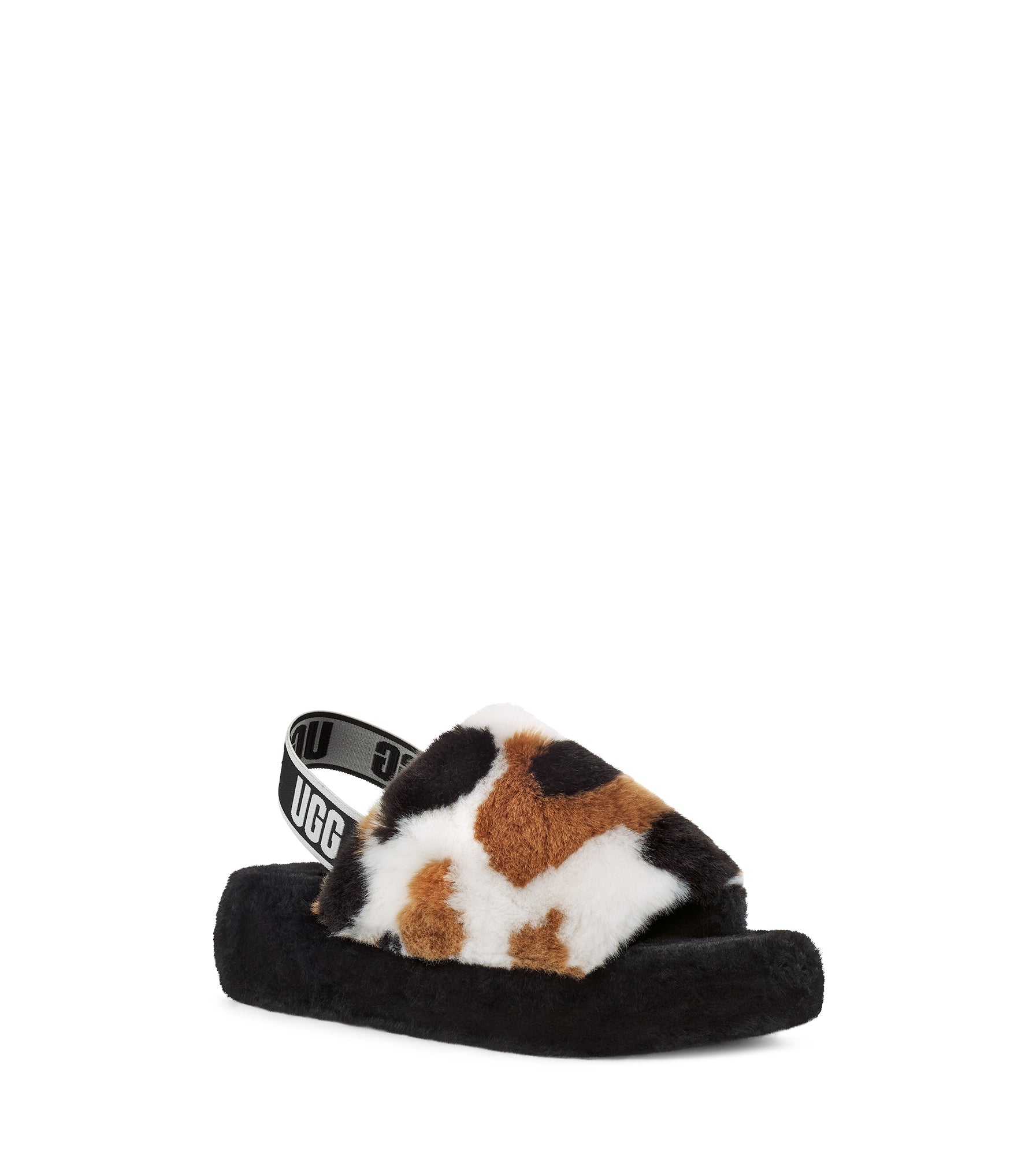 UGG Fluff Yeah Slide Cow Print Trenton