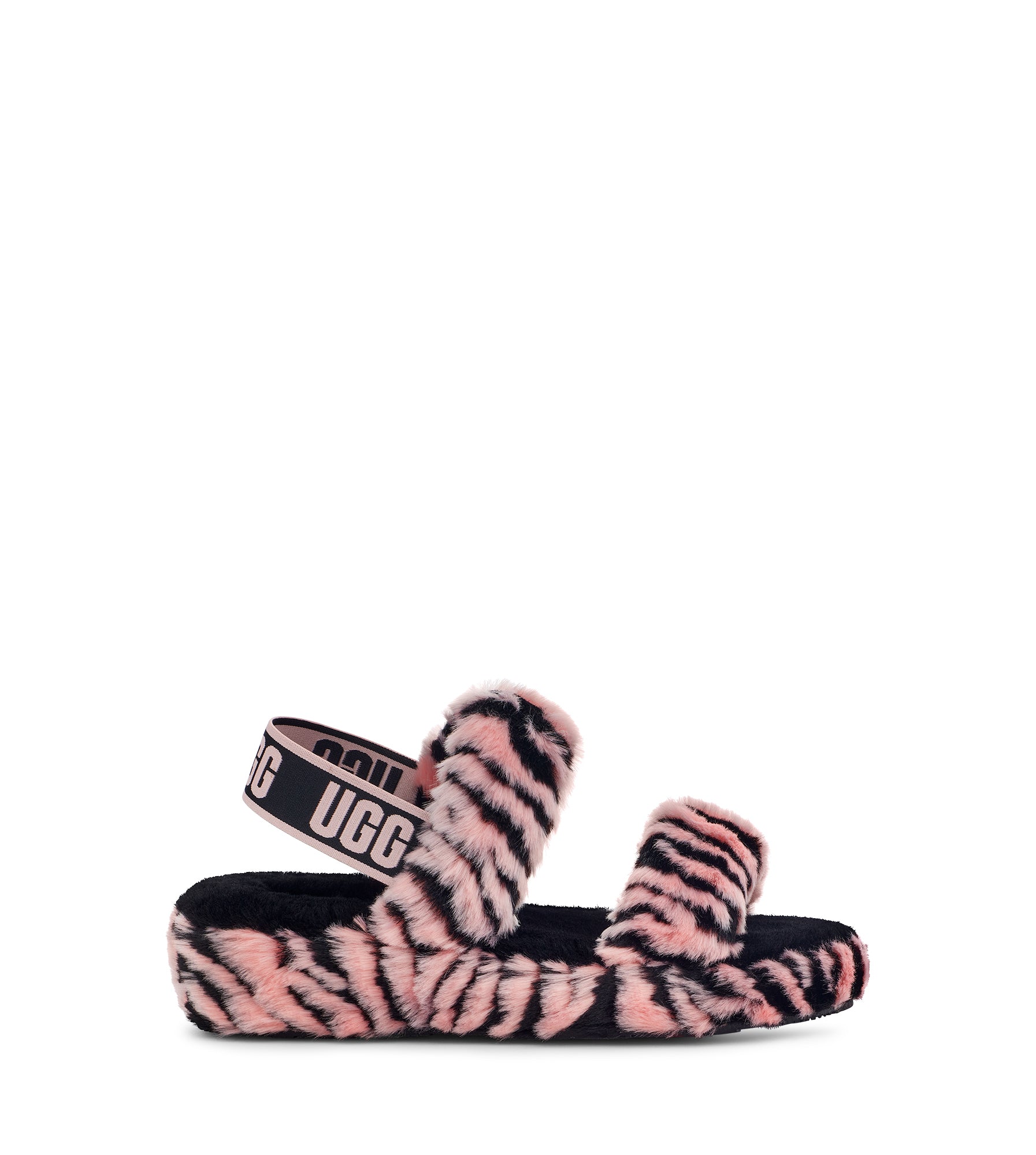 UGG UGG Oh Yeah Tiger Print Slippers Pink Scallop 3 