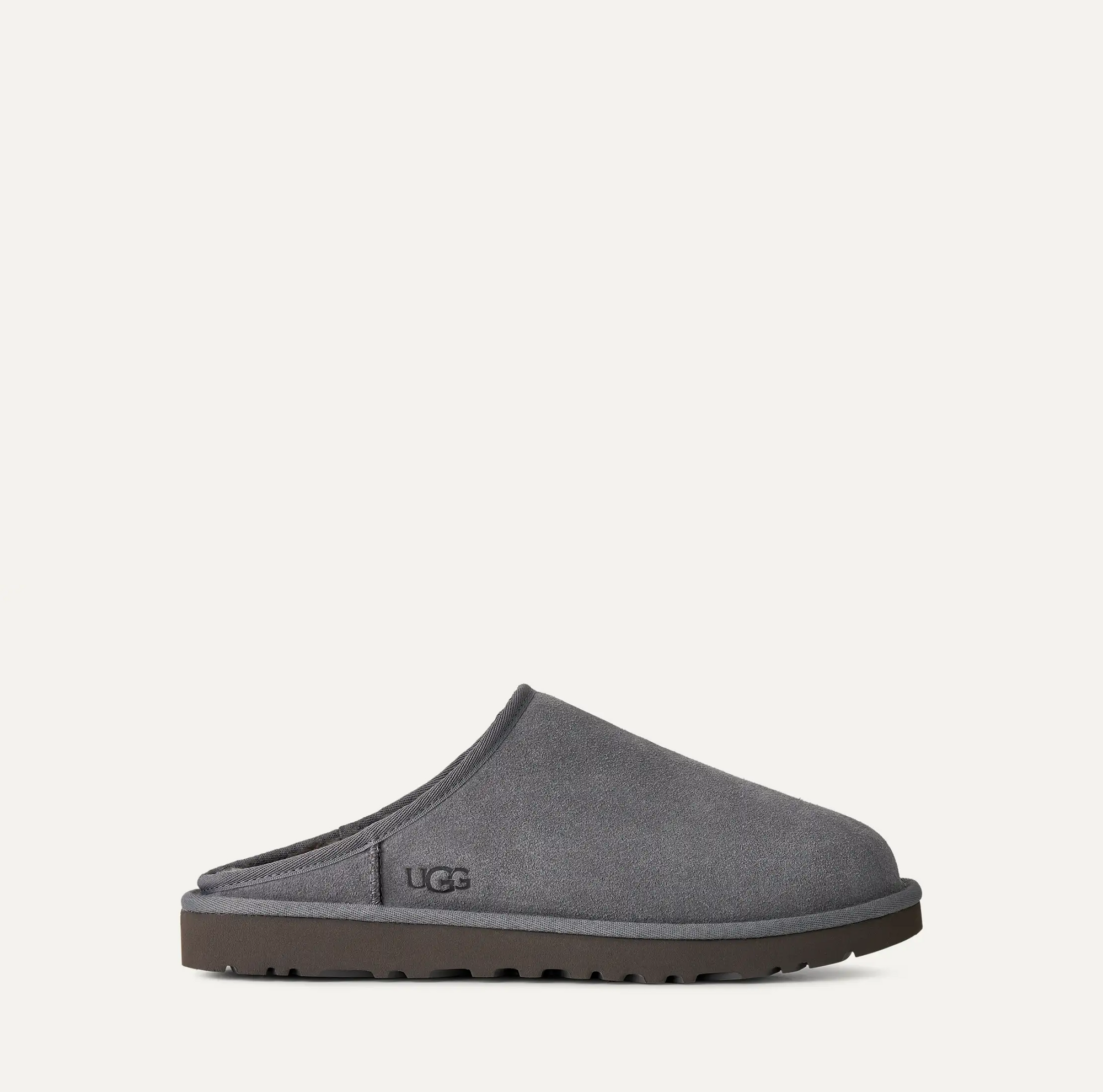 UGG UGG Mens Classic Slip-On Slippers Dark Grey UK 4