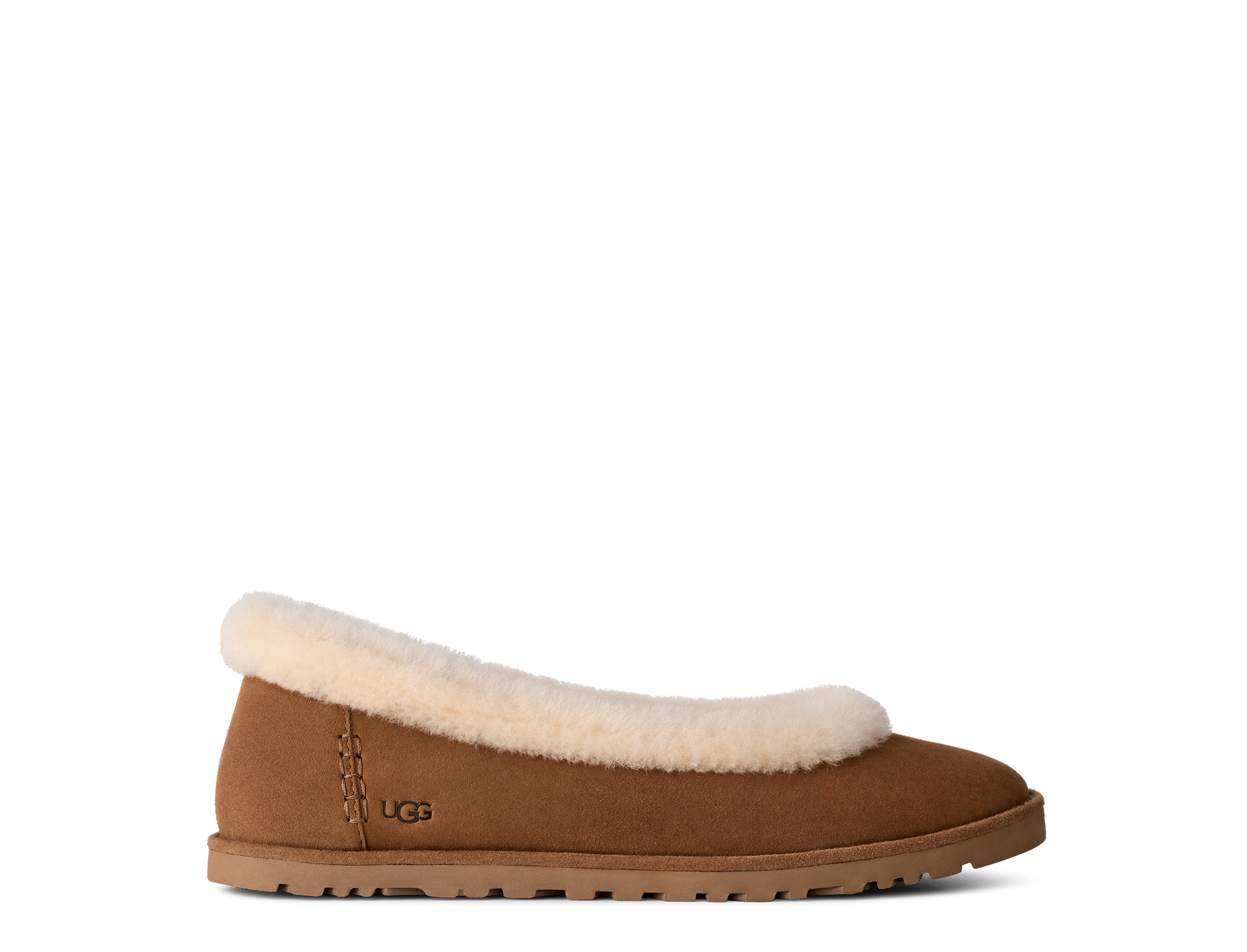 UGG Zora Ballet Flat Shoes Chestnut 3