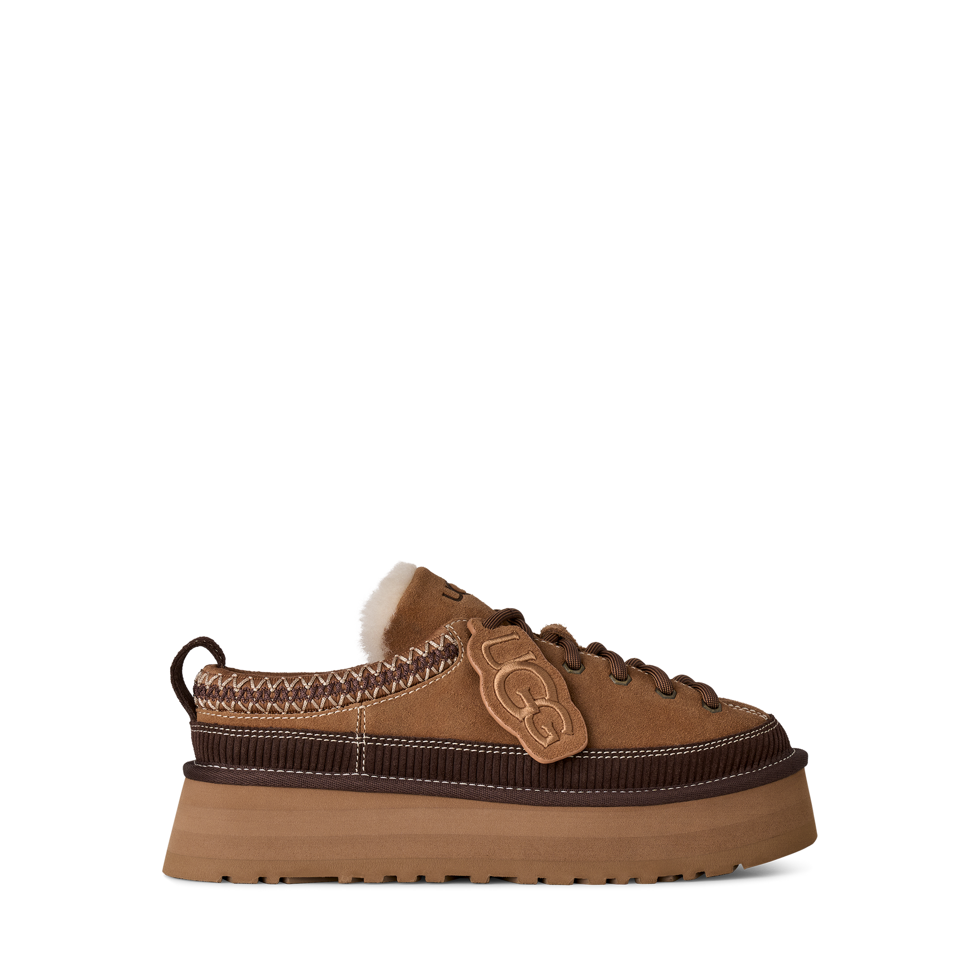 UGG UGG Heritage Lace-Up Slipper Slip on Chestnut UK 3