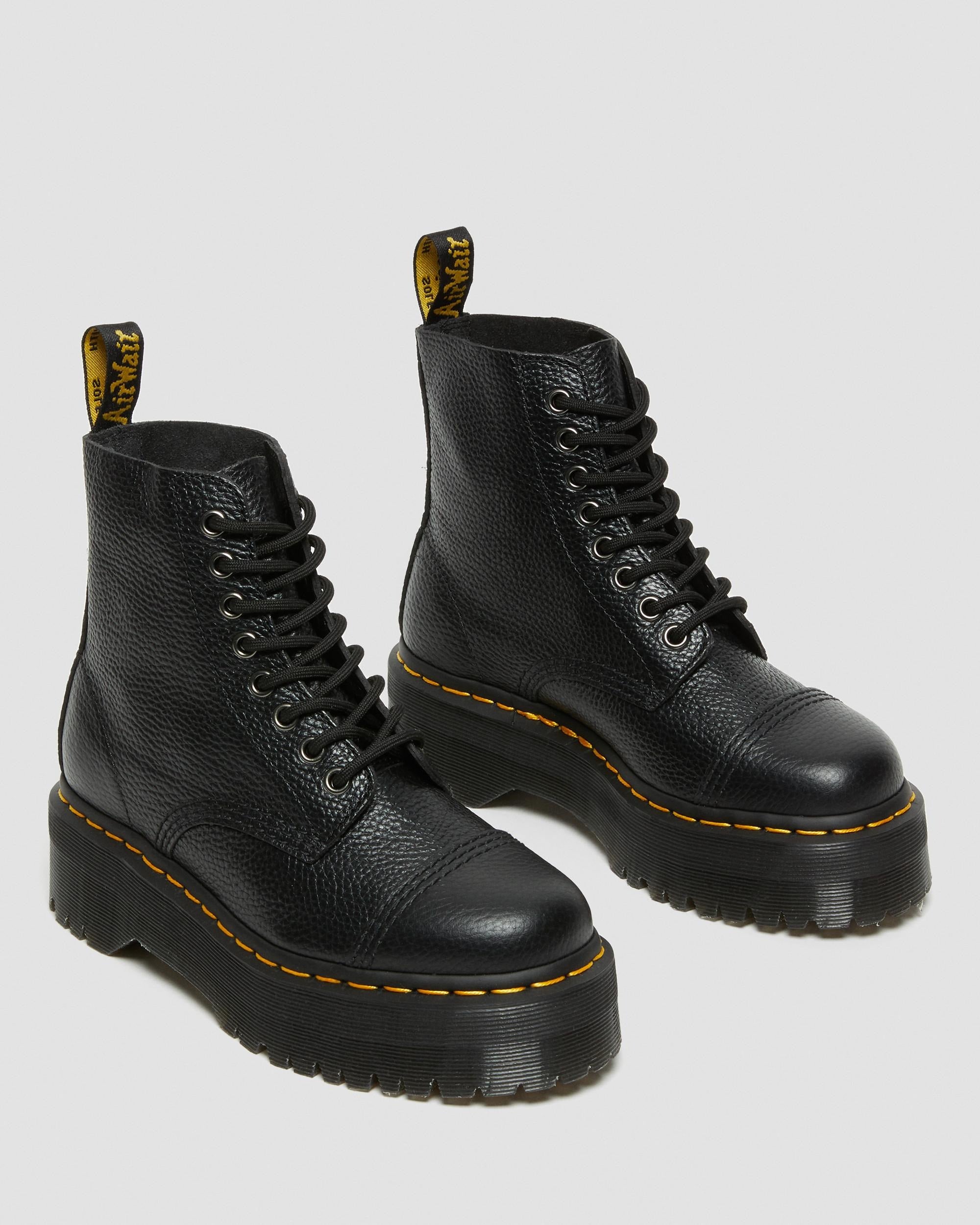 Dr Martens Sinclair Milled Nappa Leather Platform Boots - Trenton