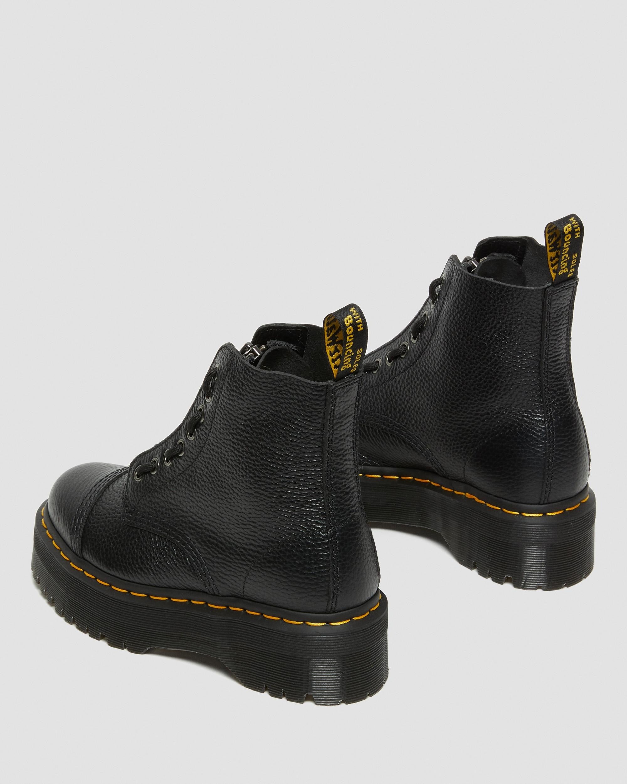 靴 Dr.Martens Dr Martens Sinclair Milled Nappa Leather Platform Boots - Trenton
