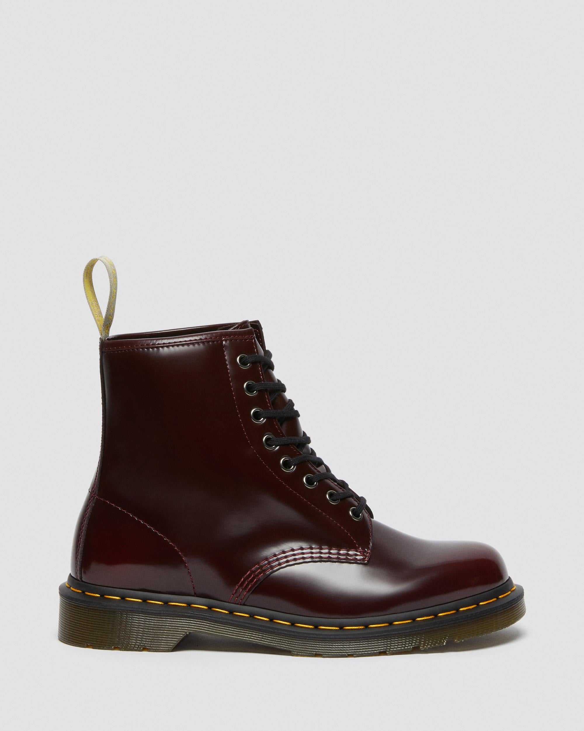 Dr Martens Dr Martens 1460 Vegan Oxford Rub Off Lace Up Boots Boot Cherry Red UK 3