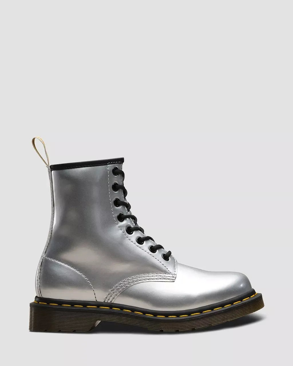 Dr Martens Dr Martens Vegan 1460 Metallic Chrome Boot Silver UK 3