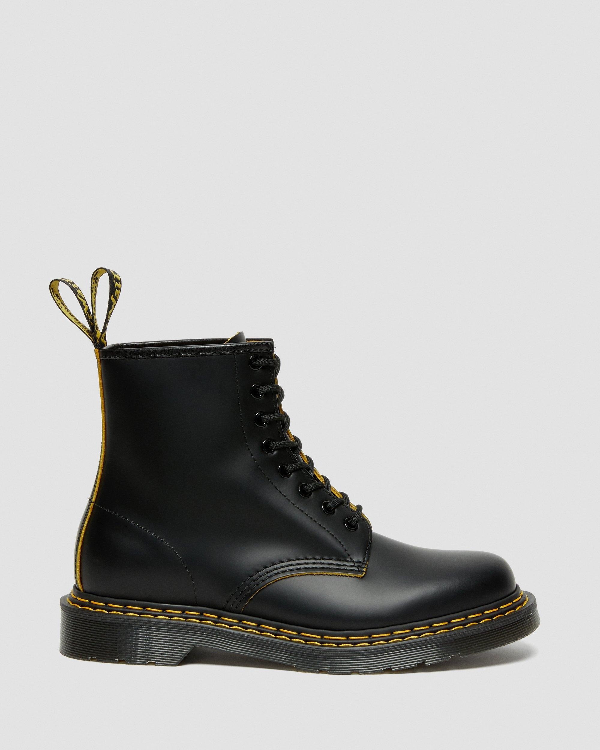Dr Martens Dr Martens 1460 Double Stitch Leather Lace Up Boots Boot Black UK 3
