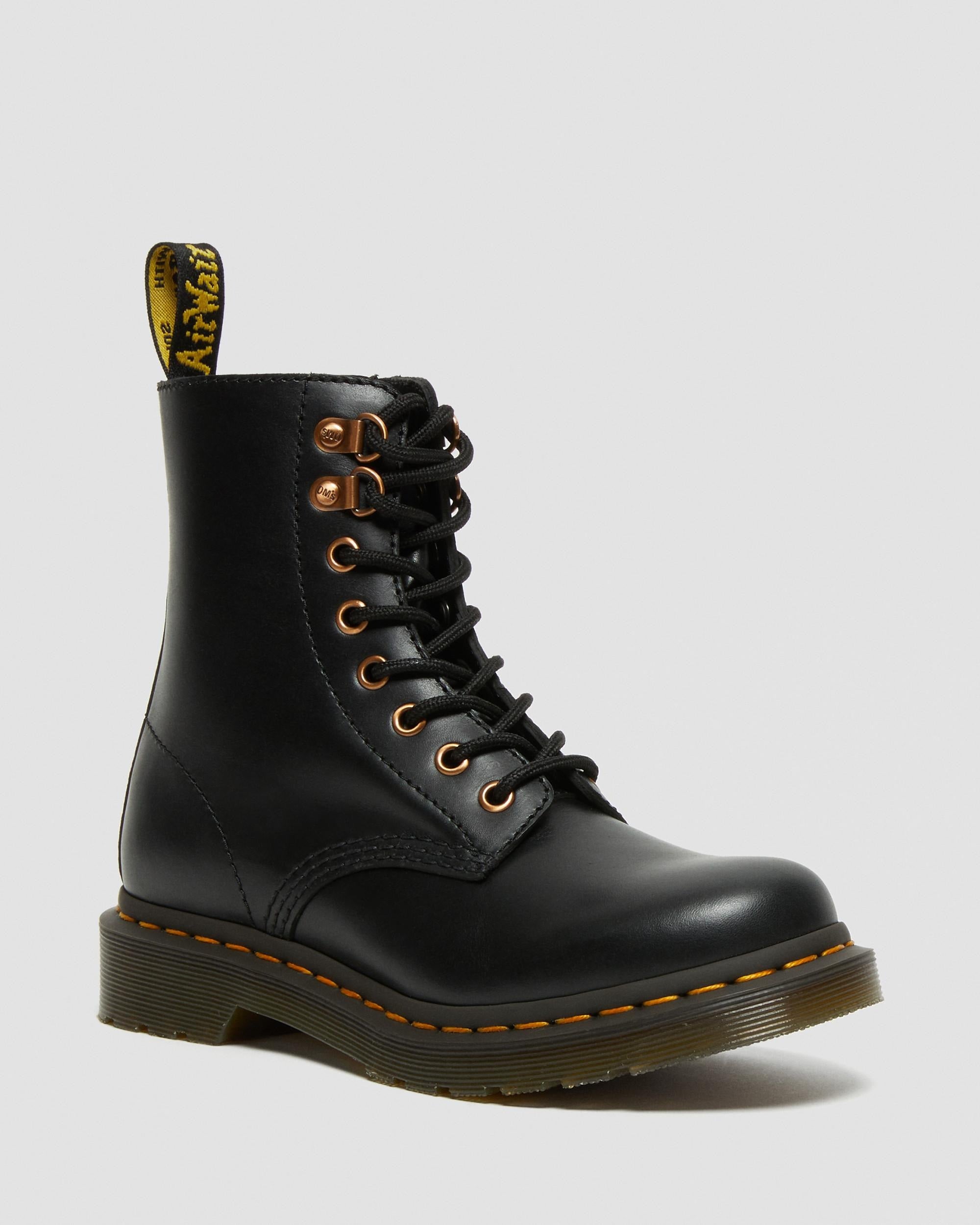 Dr Martens Dr Martens 1460 Pascal Rose Gold Hardware Leather Lace Up Boots Boot