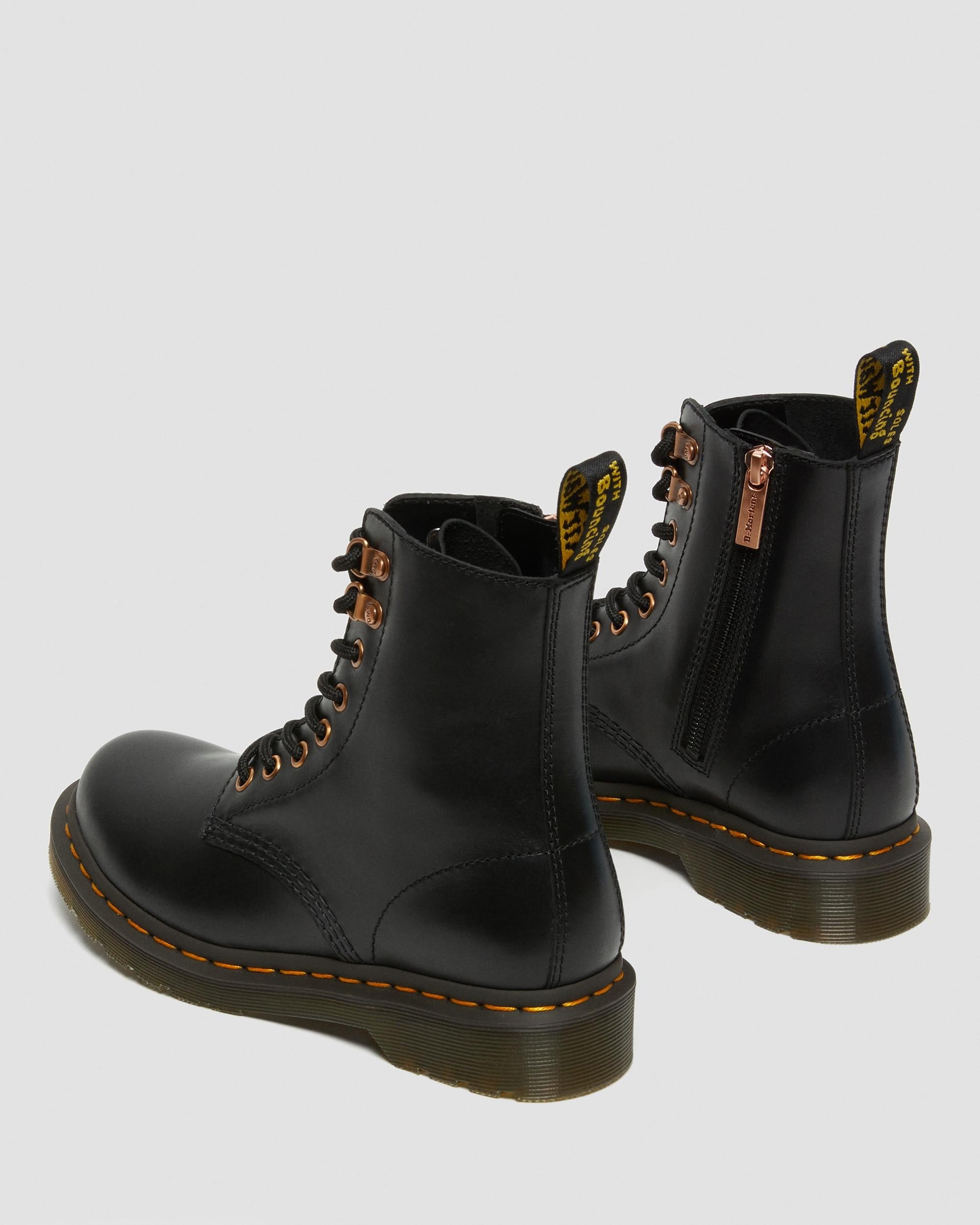 Dr Martens Dr Martens 1460 Pascal Rose Gold Hardware Leather Lace Up Boots Boot