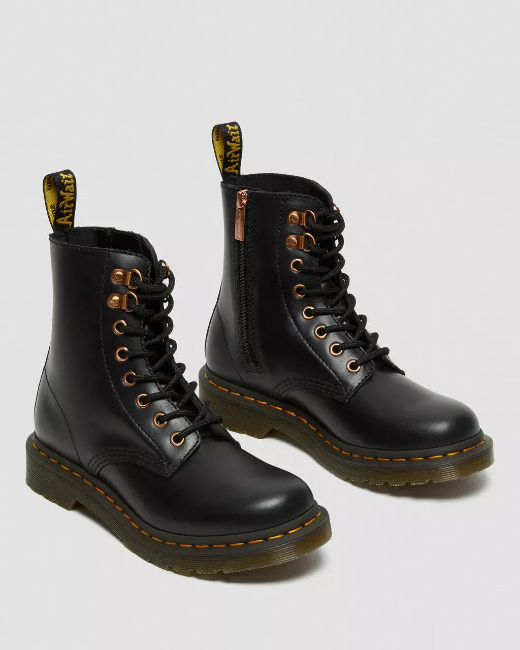 Dr Martens Dr Martens 1460 Pascal Rose Gold Hardware Leather Lace Up Boots Boot