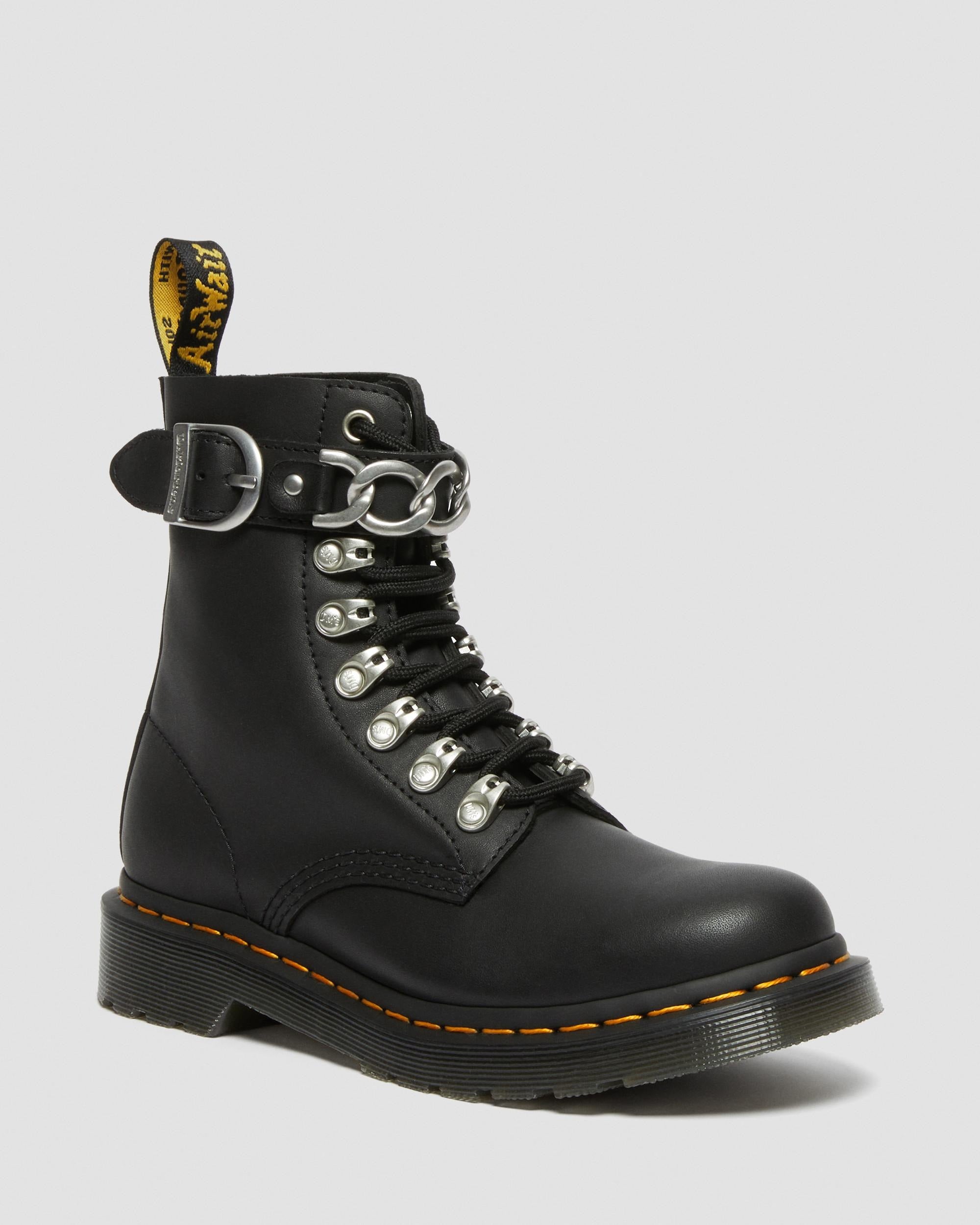Dr Martens Dr Martens 1460 Pascal Chain Leather Lace Up Boots Boot