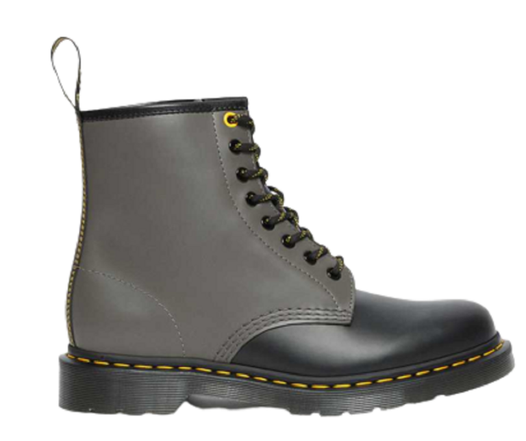 Dr Martens Dr Martens 1460 Smooth Clash Leather Lace Up Boots Boot Black/Charcoal/Black UK 3