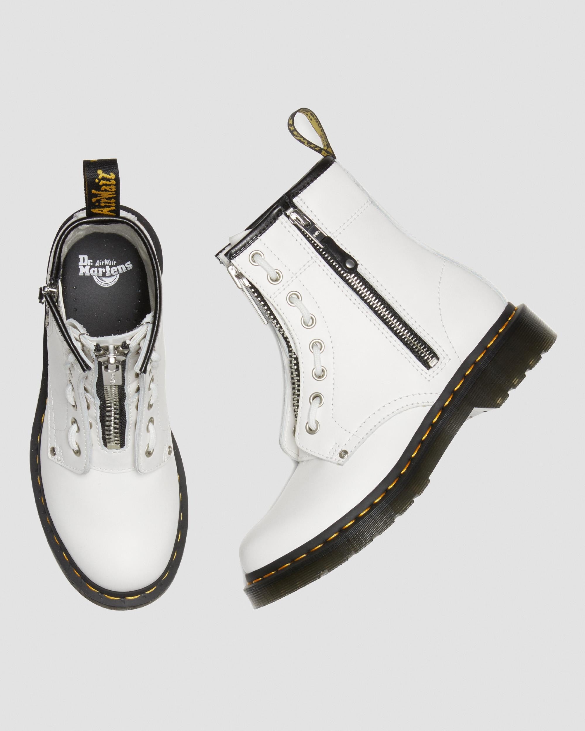 Dr Martens Dr Martens 1460 Double Zip Leather Lace Up Boots Boot