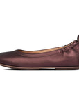 Soft Leather Ballet Pumps ALLEGRO Dynamicush Chocolate Metallic 4
