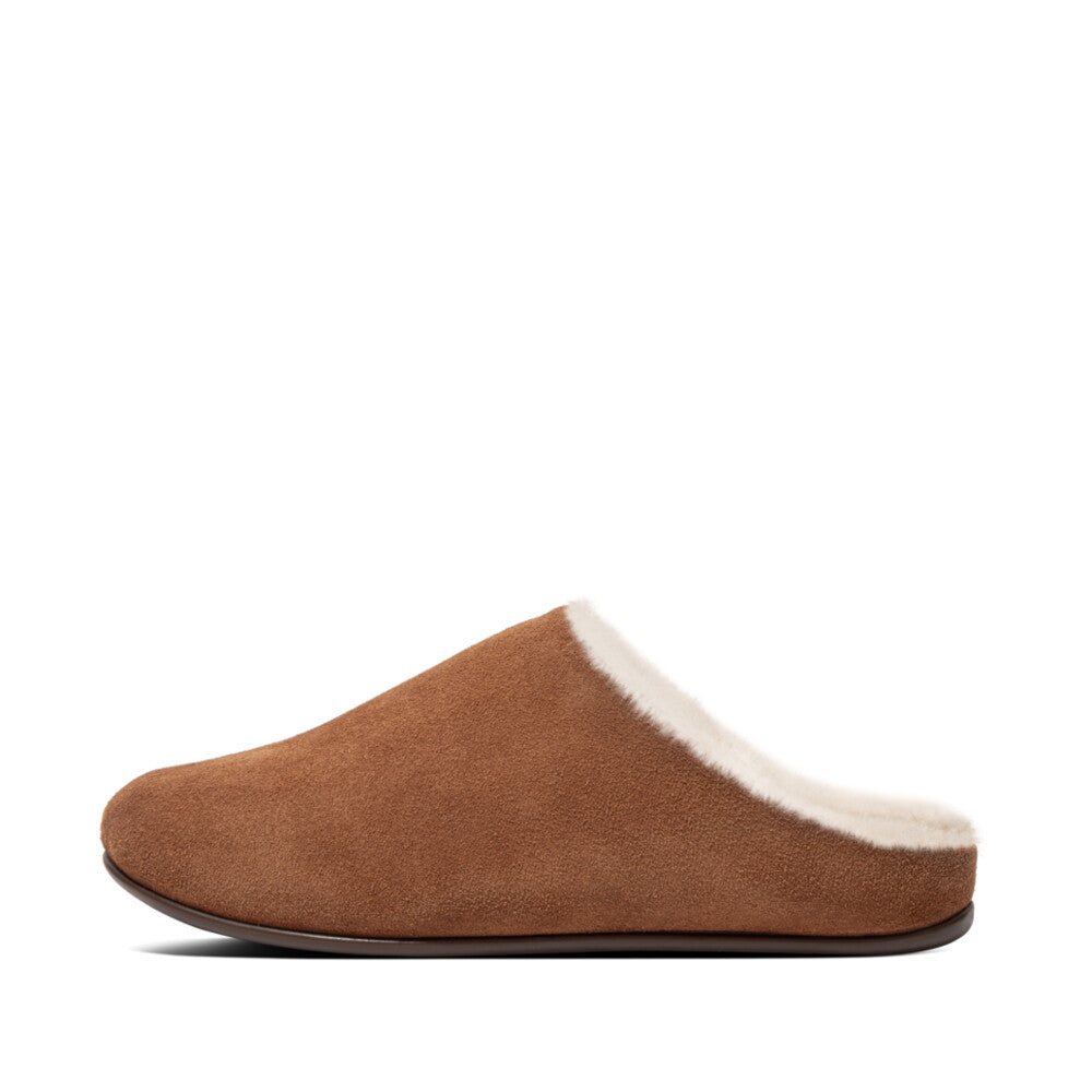 Sherling Suede Slippers CHRISSIE iQushion Tumbled Tan 4