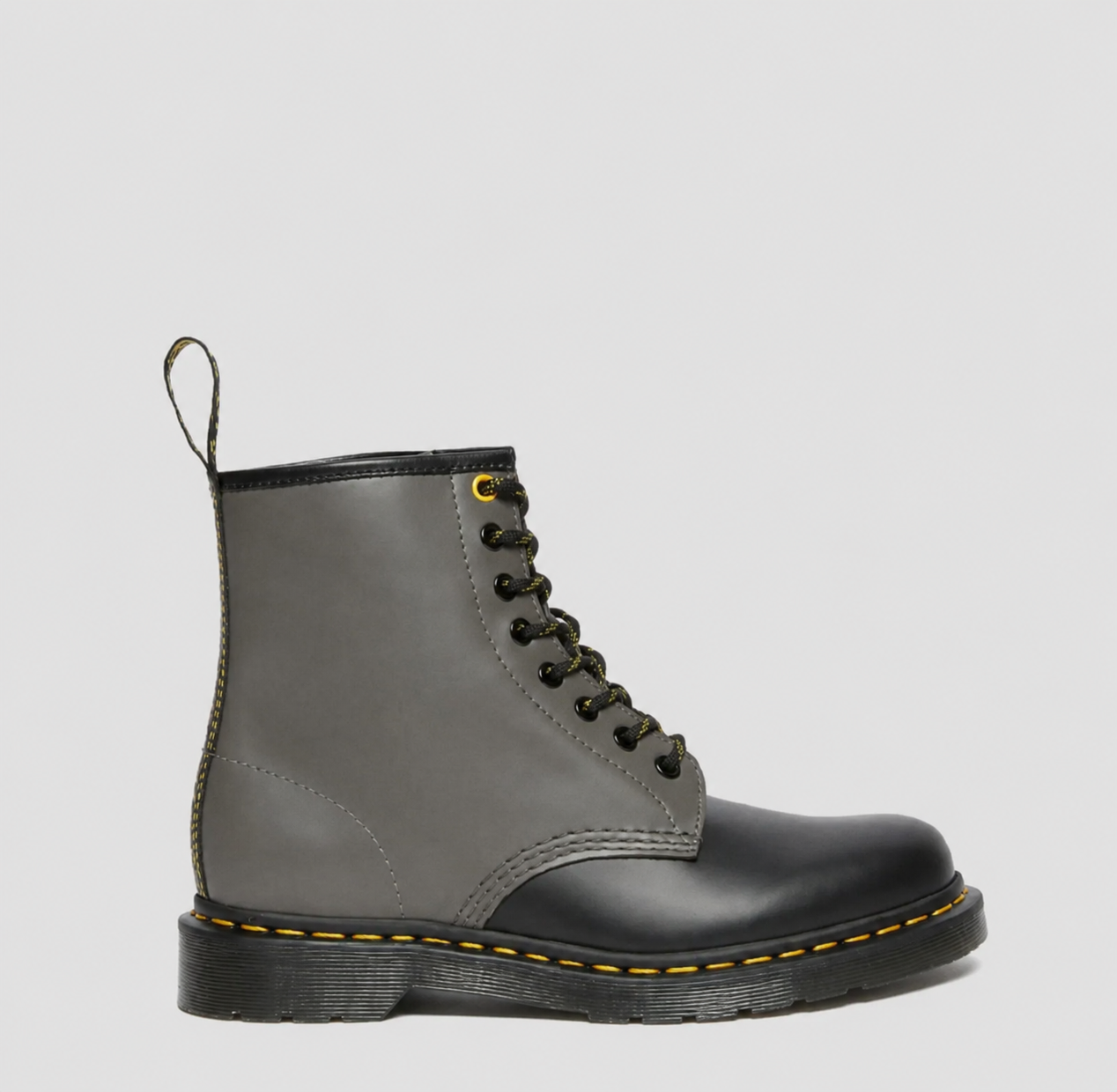 Dr Martens Dr Martens 1460 Smooth Clash Leather Lace Up Boots Boot Black/Charcoal/Black UK 3