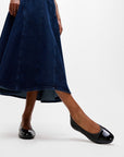FitFlop FitFlop Danser Cap-toe Leather Ballet Flats All Black Shoes