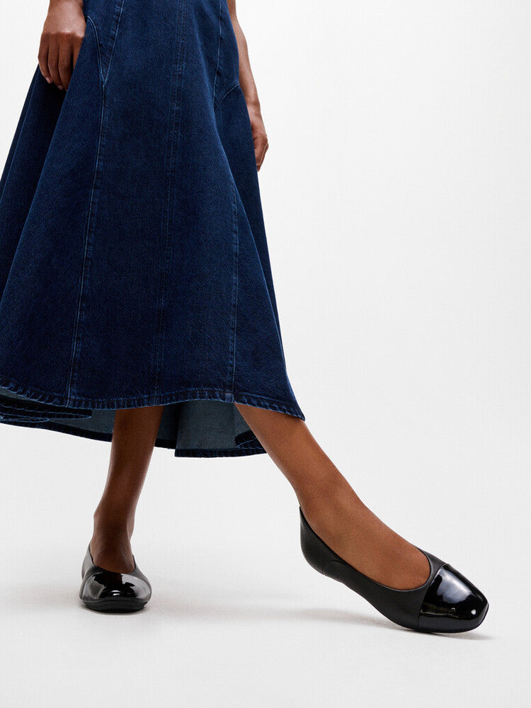 Cap-toe Leather Ballet Flats Danser Dynamicush