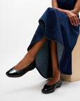 FitFlop FitFlop Danser Cap-toe Leather Ballet Flats All Black Shoes