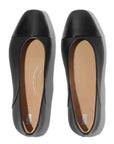 FitFlop FitFlop Danser Cap-toe Leather Ballet Flats All Black Shoes