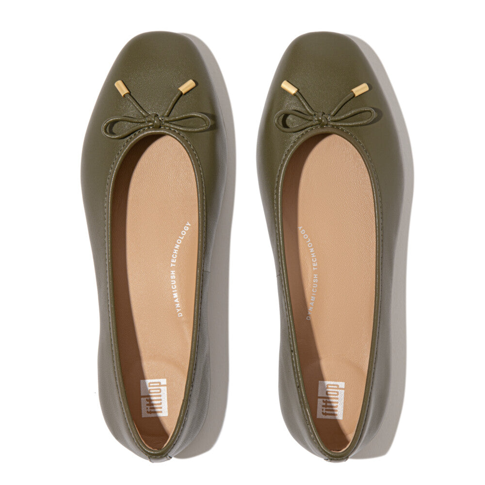 FitFlop FitFlop Delicato Bow Soft Leather Ballerinas Loafers &amp; Laceups   