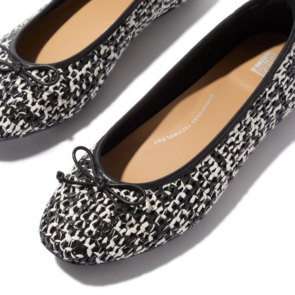 Bow Woven Ballet Flats DELICATO Dynamicush