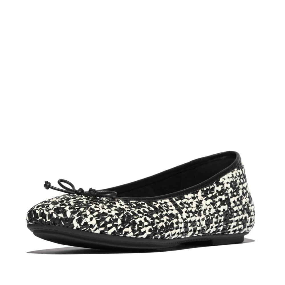 Bow Woven Ballet Flats DELICATO Dynamicush