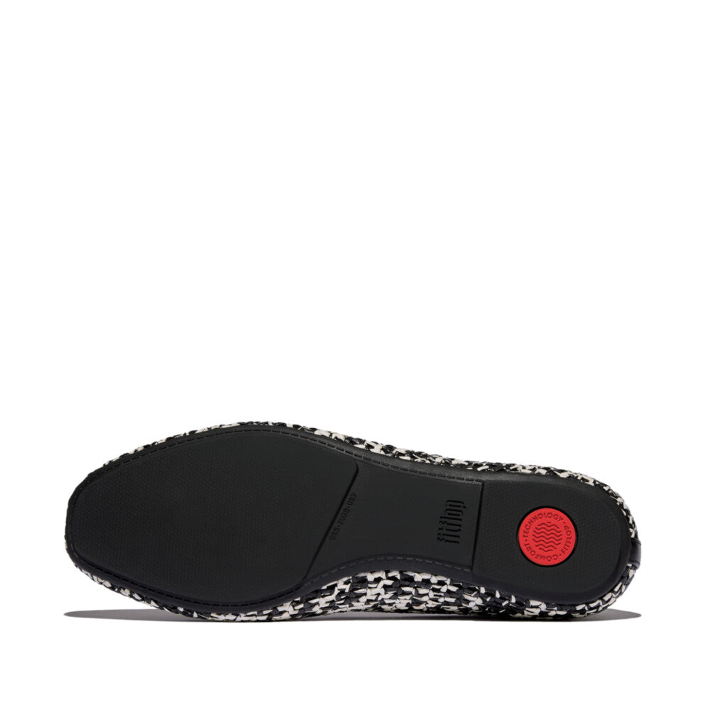 Bow Woven Ballet Flats DELICATO Dynamicush