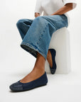 FitFlop FitFlop DELICATO Crystal Cap-Toe Denim Ballerinas Slip On
