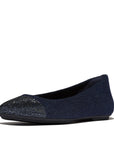 FitFlop FitFlop DELICATO Crystal Cap-Toe Denim Ballerinas Slip On