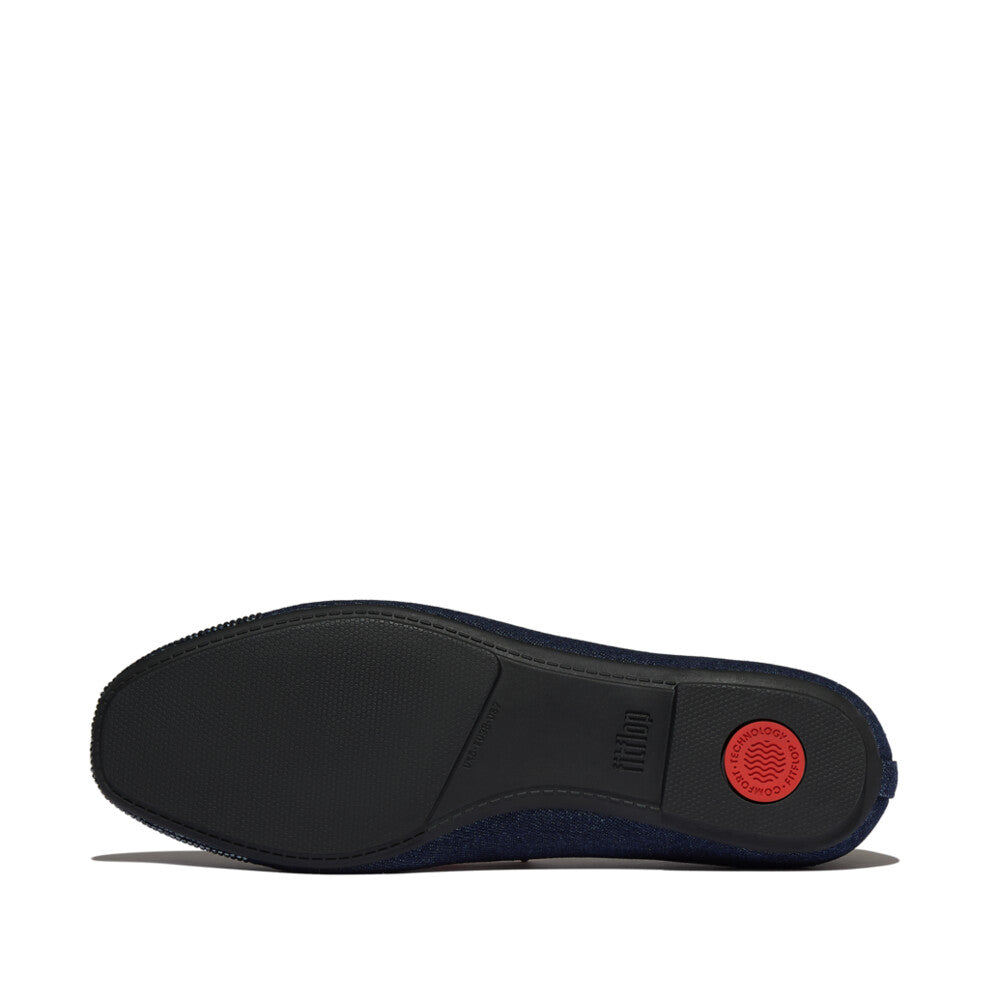 FitFlop FitFlop DELICATO Crystal Cap-Toe Denim Ballerinas Slip On