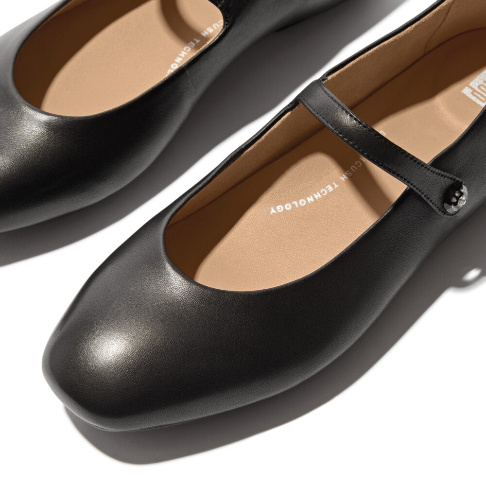 Crystal-Cluster Soft M/Leather Mary Janes DELICATO Dynamicush