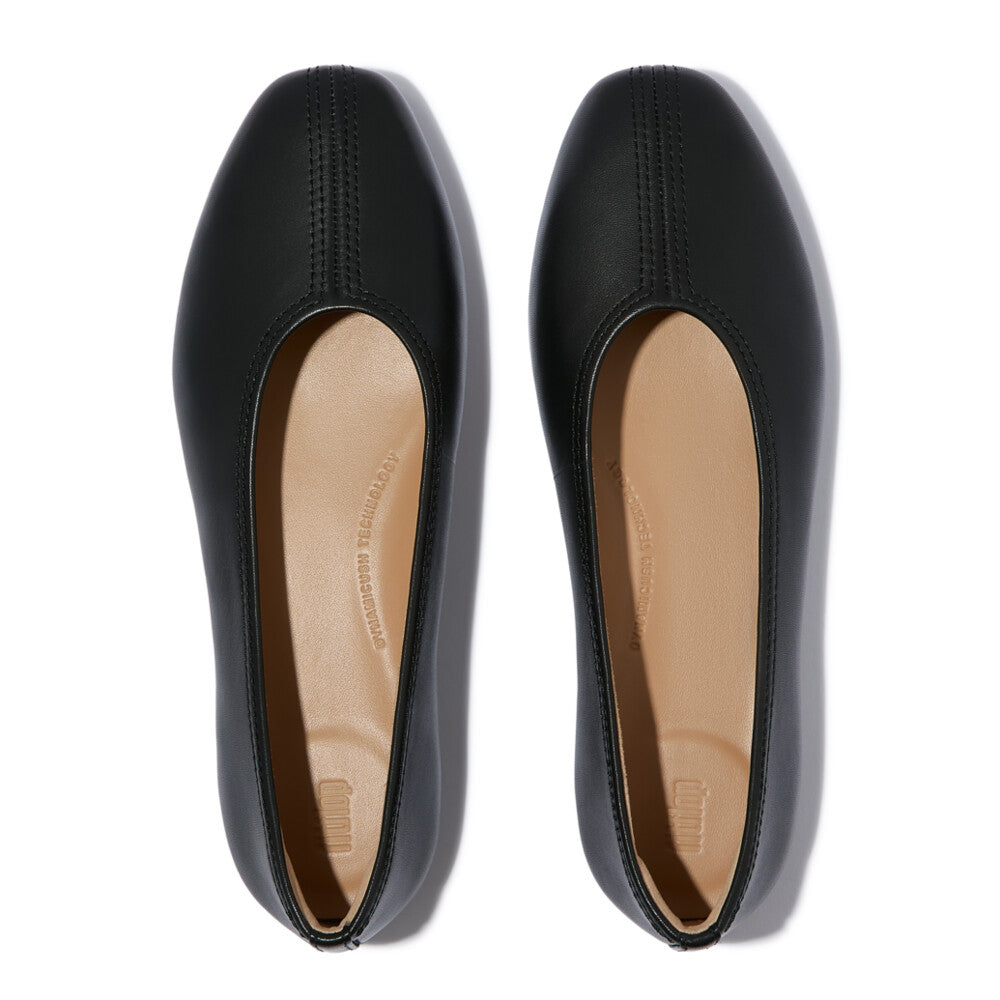 FitFlop FitFlop Delicato High-Cut Soft-Leather Ballet Flats