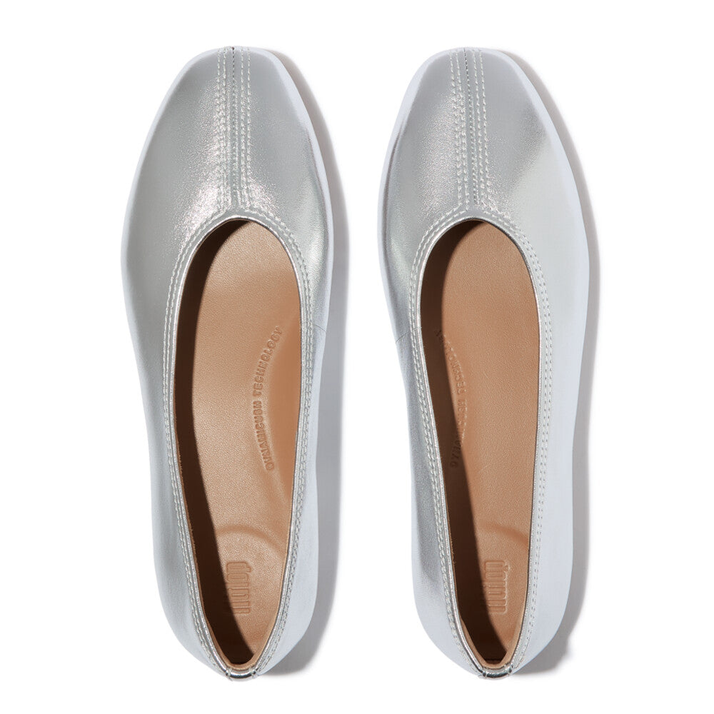 FitFlop FitFlop Delicato High-Cut Soft-Leather Ballet Flats