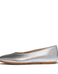 FitFlop FitFlop Delicato High-Cut Soft-Leather Ballet Flats Silver UK 3