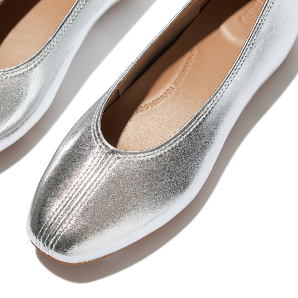 FitFlop FitFlop Delicato High-Cut Soft-Leather Ballet Flats