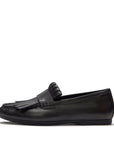 DELICATO Leather Fringe Loafers