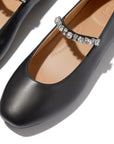FitFlop FitFlop DELICATO Pearls-And-Crystal Soft-Leather Mary Janes Shoes
