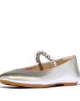 FitFlop FitFlop DELICATO Pearls-And-Crystal Soft-Leather Mary Janes Shoes