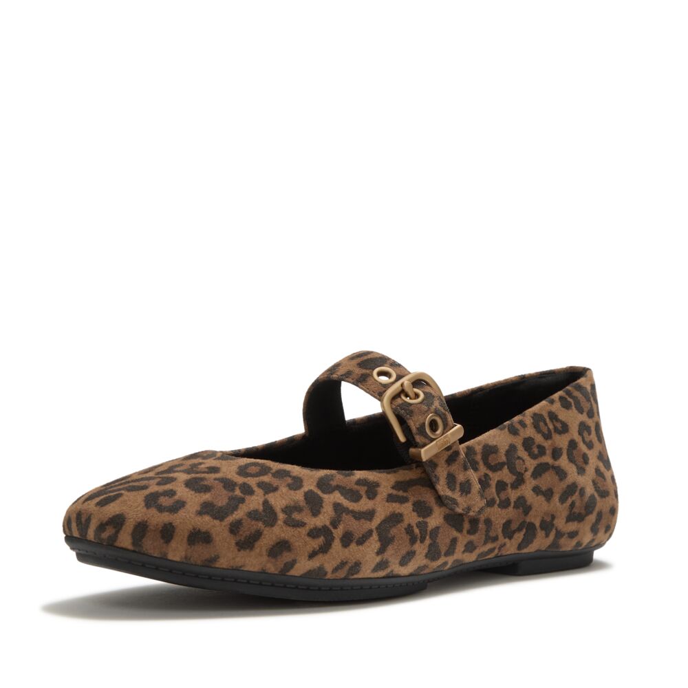 DELICATO  Suede Leopard Mary Janes