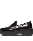 FitFlop FitFlop F-Luma Box-Leather Demi-Wedge Penny Loafers Loafers & Laceups Black 4 