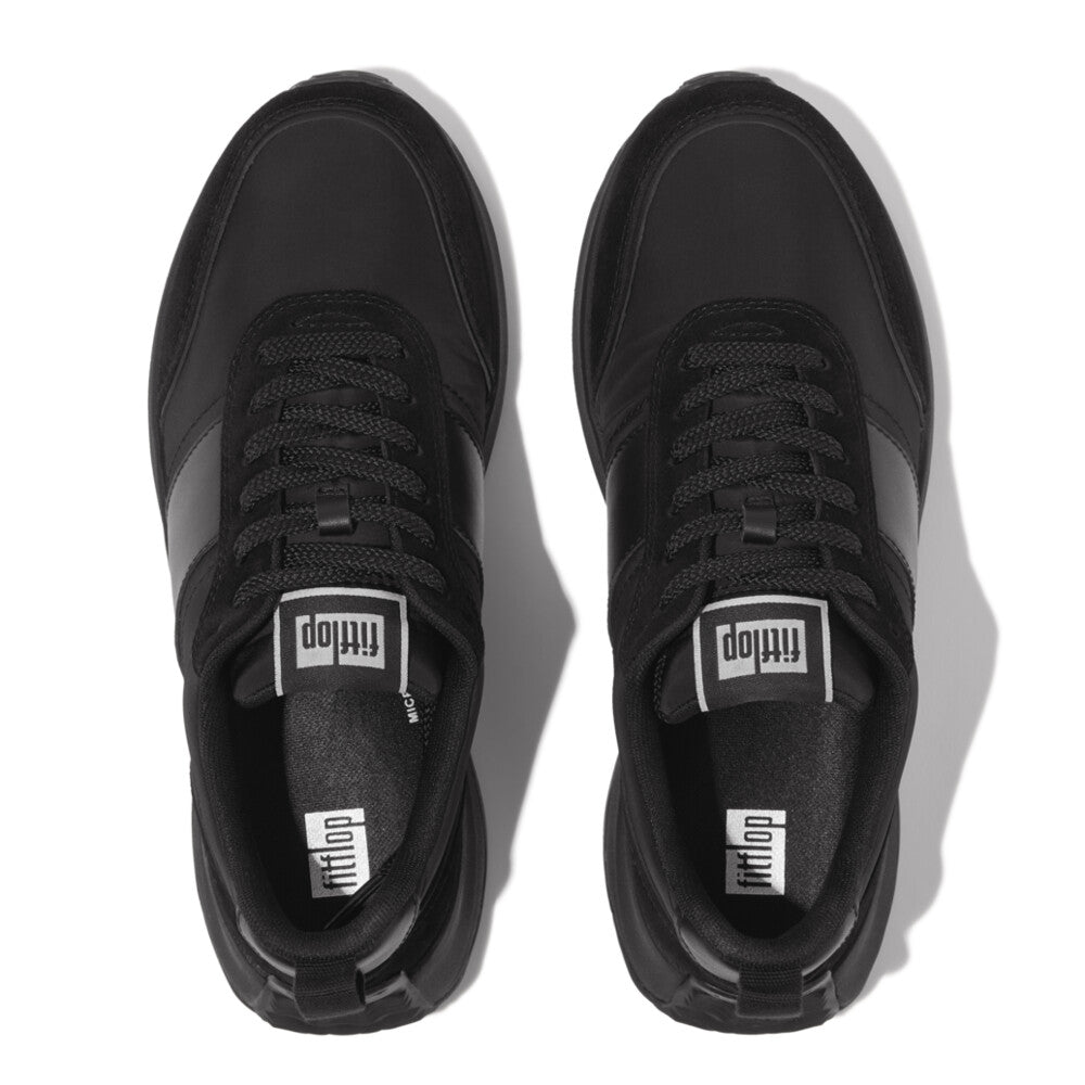 Flow Fabric/Suede/Leather Flatform Trainers F-MODE Microwobbleboard