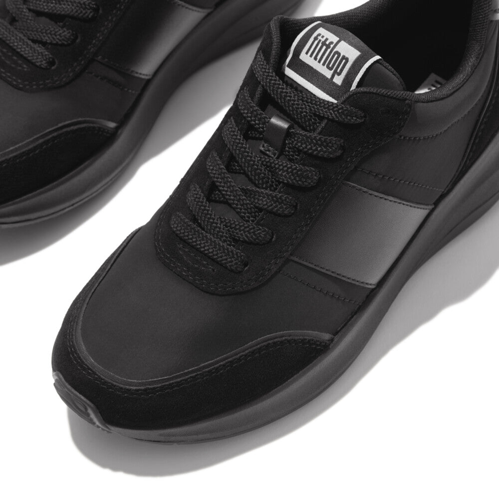 Flow Fabric/Suede/Leather Flatform Trainers F-MODE Microwobbleboard