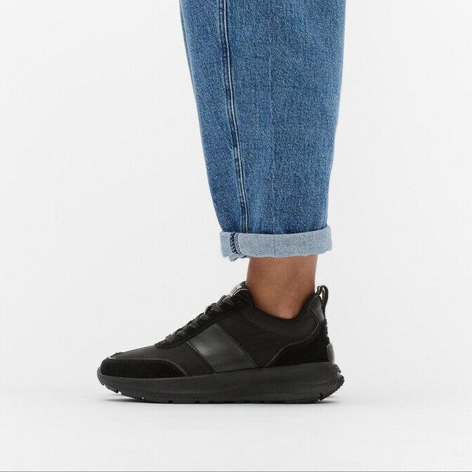 Flow Fabric/Suede/Leather Flatform Trainers F-MODE Microwobbleboard