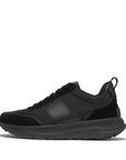 Flow Fabric/Suede/Leather Flatform Trainers F-MODE Microwobbleboard Black 3
