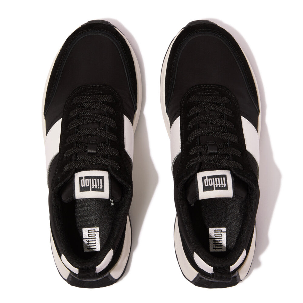 Flow Fabric/Suede/Leather Flatform Trainers F-MODE Microwobbleboard