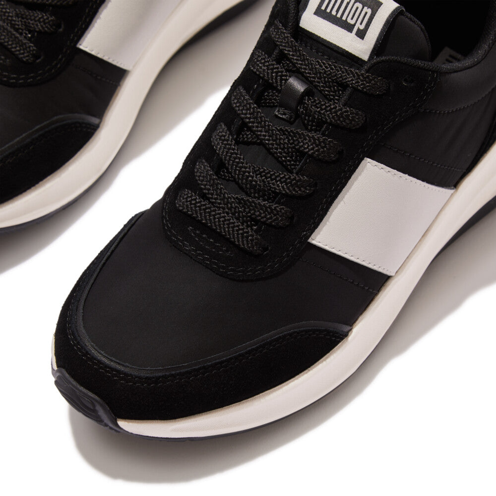 Flow Fabric/Suede/Leather Flatform Trainers F-MODE Microwobbleboard