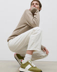 Flow Fabric/Suede/Leather Flatform Trainers F-MODE Microwobbleboard